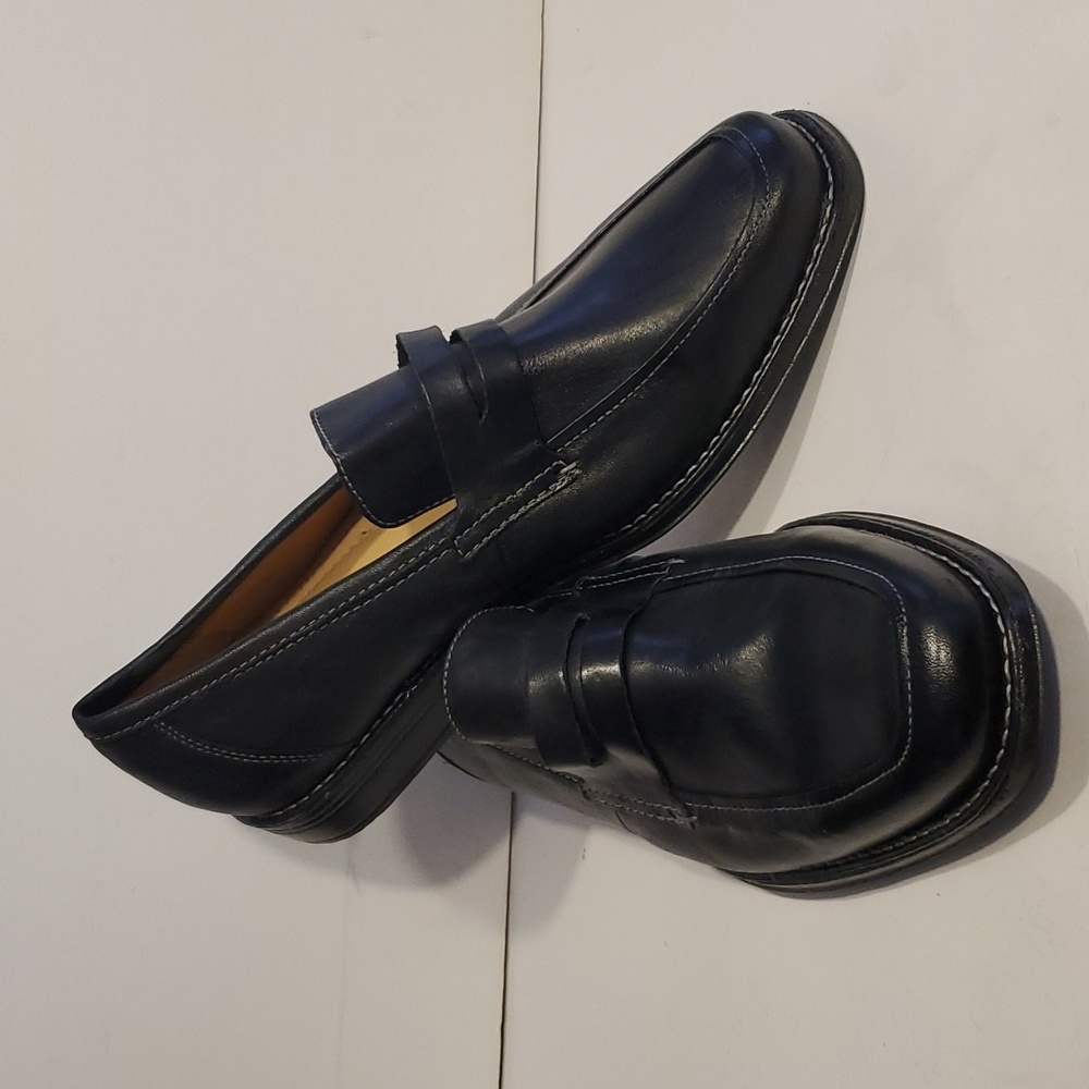 Sandro Moscoloni Penny Loafers Dress Shoes Black Men’s Size 8.5D NWOT'S